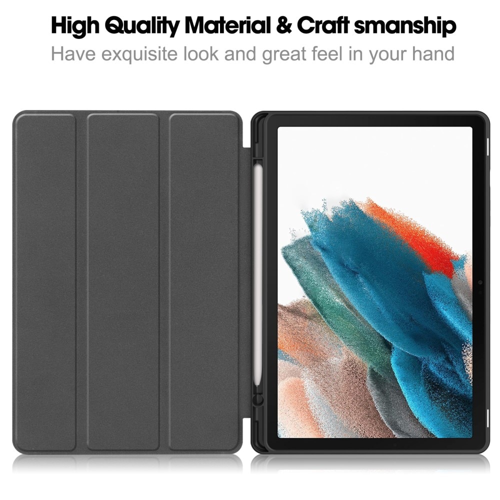 Étui Tri-Fold avec porte-stylo Samsung Galaxy Tab A9 Plus, Noir