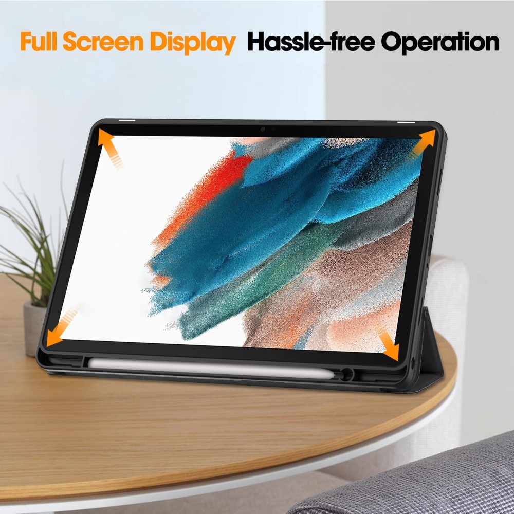 Étui Tri-Fold avec porte-stylo Samsung Galaxy Tab A9 Plus, Noir