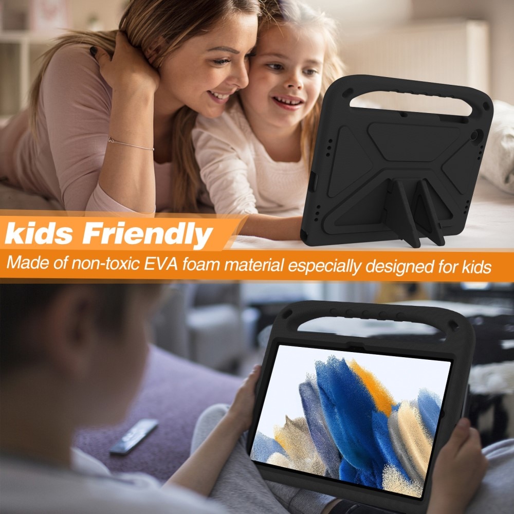 Coque EVA avec poignée pour enfants pour Samsung Galaxy Tab A9 Plus, noir