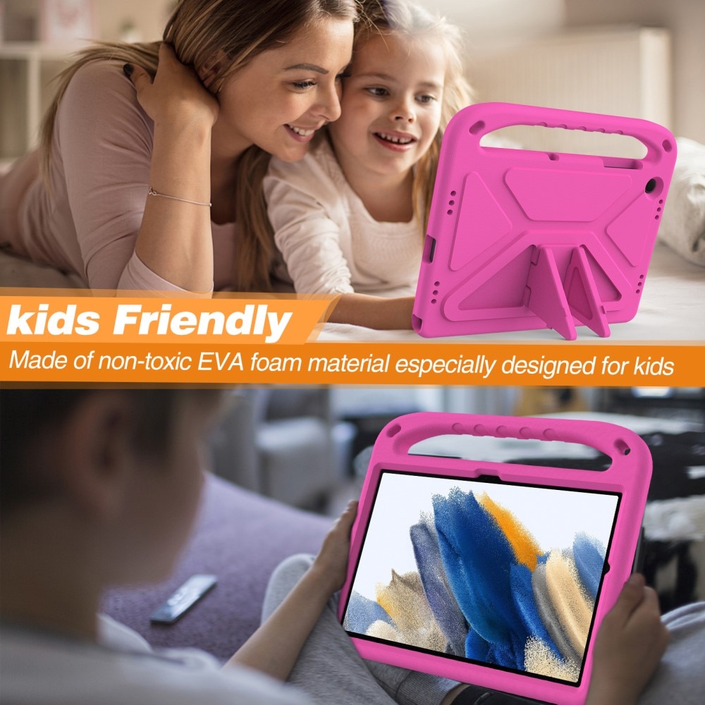 Pour Samsung Galaxy Tab A9 Poignée Béquille Enfants EVA Étui Antichoc pour  Tablette (Rose)