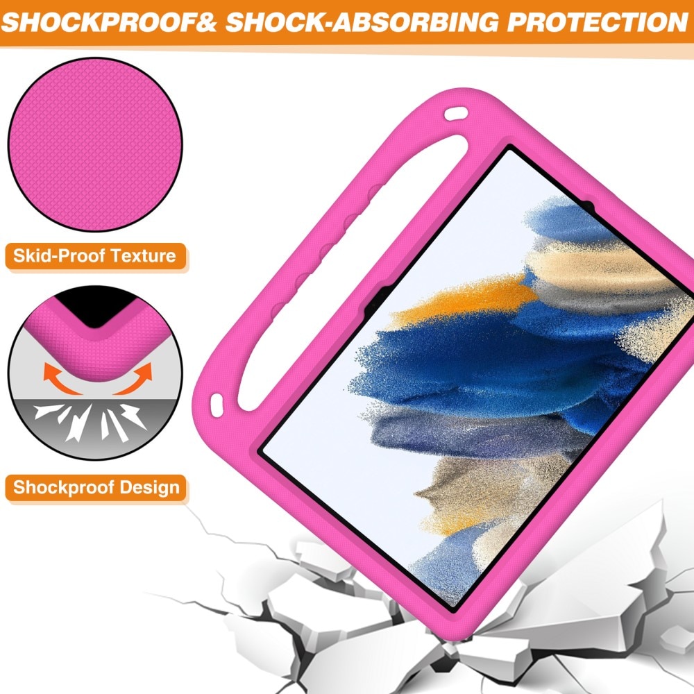 Coque EVA avec poignée pour enfants pour Samsung Galaxy Tab A9 Plus, rose