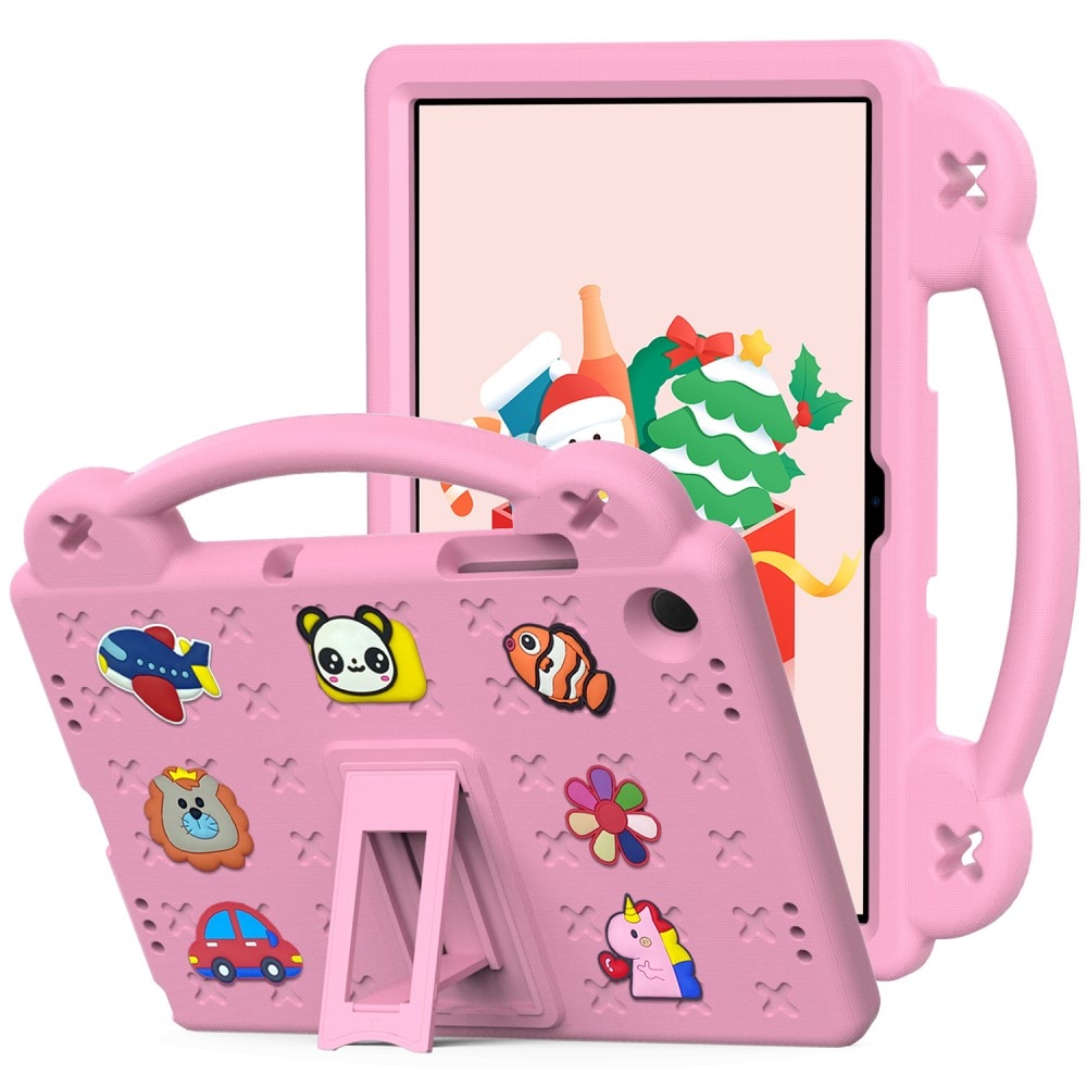 Kickstand Coque antichoc pour enfants Samsung Galaxy Tab A9 Plus, rose