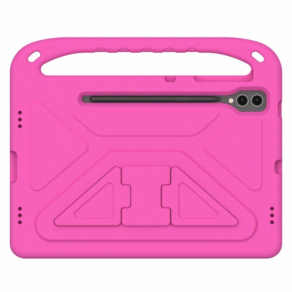 Coque EVA avec poignée pour enfants pour Samsung Galaxy Tab S9 FE Plus, rose