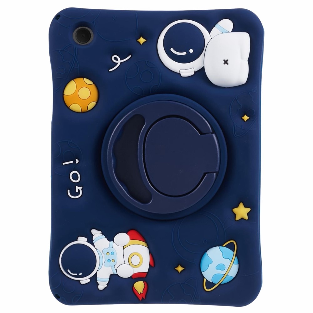 Coque avec béquille et bandoulière Astronaute Samsung Galaxy Tab A8, bleu