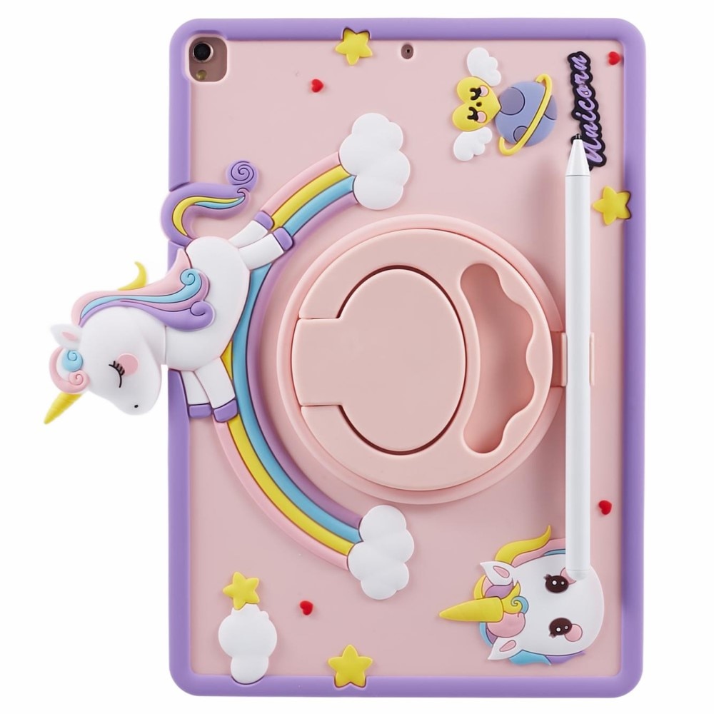 Coque avec béquille Licorne iPad 10.2 9th Gen (2021), rose