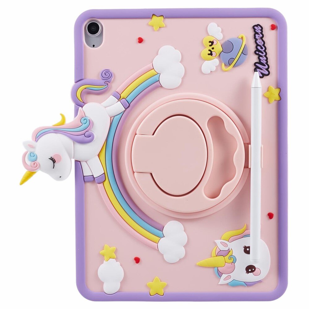 Coque avec béquille Licorne iPad 10.9 10th Gen (2022), rose