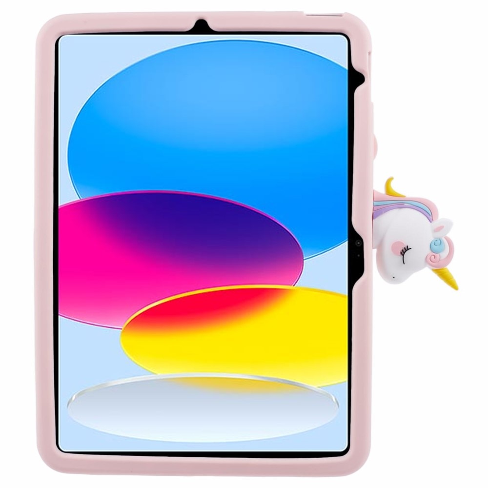 Coque avec béquille Licorne iPad 10.9 10th Gen (2022), rose