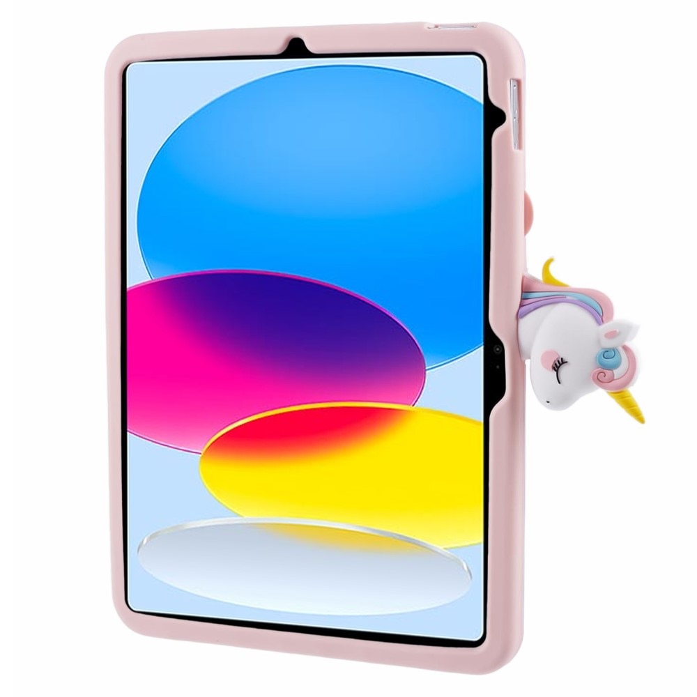 Coque avec béquille Licorne iPad 10.9 10th Gen (2022), rose