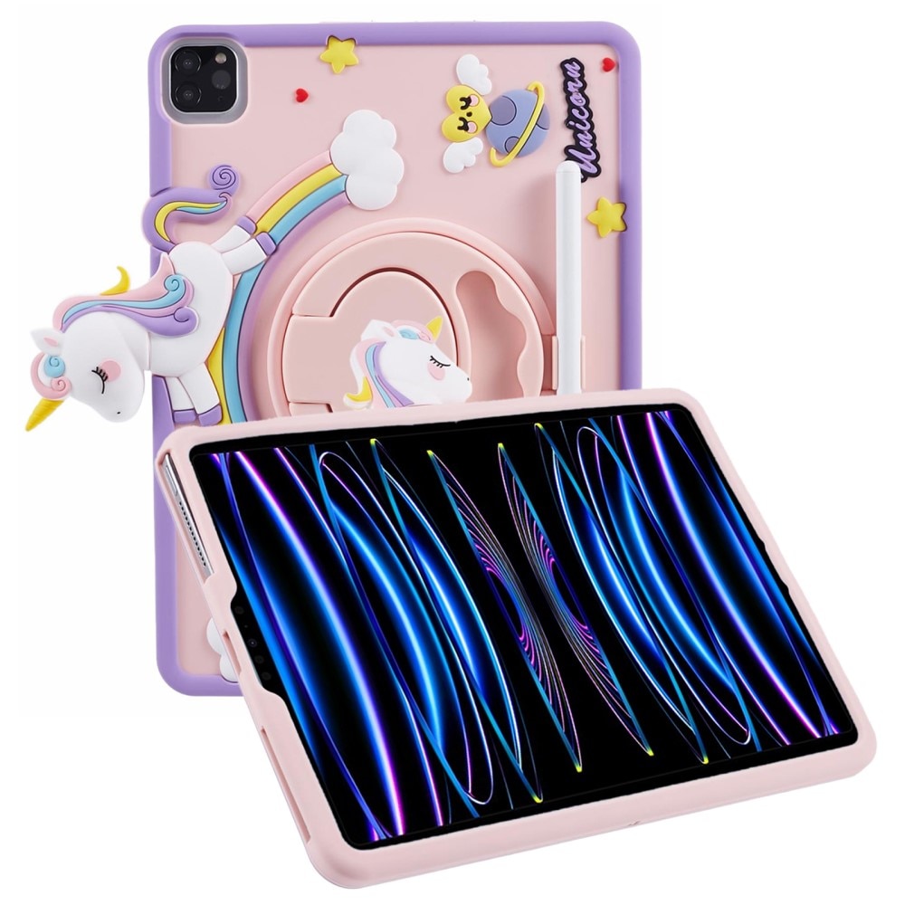 Coque avec béquille Licorne iPad Pro 11 2nd Gen (2020), rose