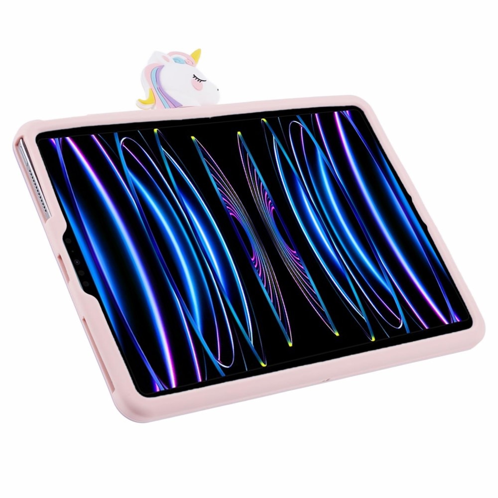 Coque avec béquille Licorne iPad Air 10.9 5th Gen (2022), rose