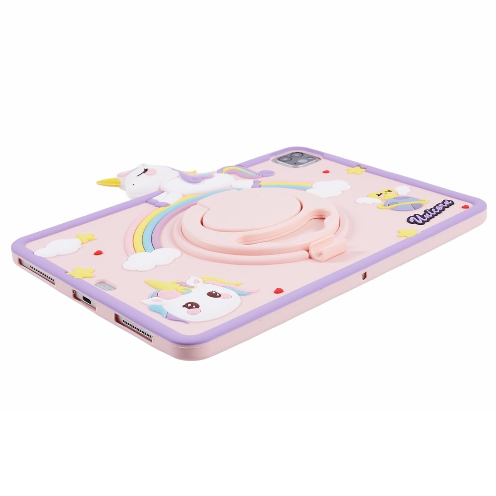 Coque avec béquille Licorne iPad Air 10.9 4th Gen (2020), rose