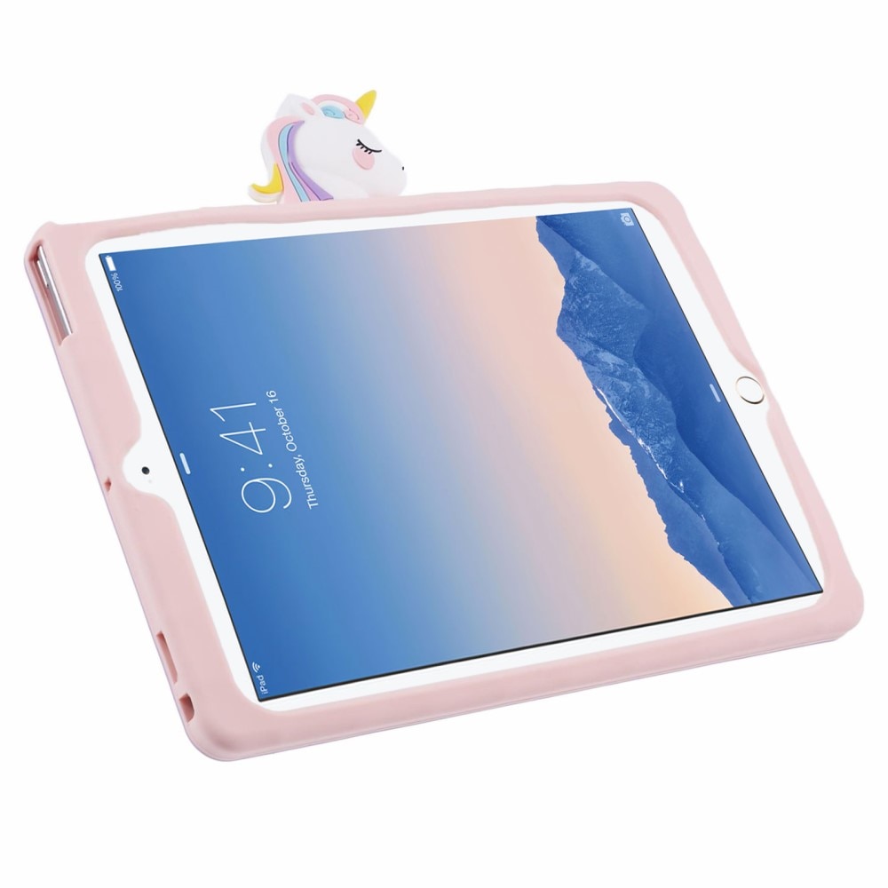 Coque avec béquille Licorne iPad 9.7 6th Gen (2018), rose