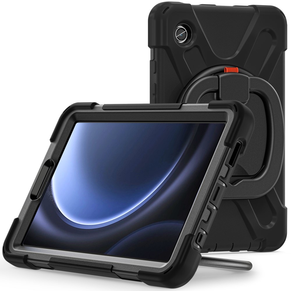 Coque hybride avec béquille et bandoulière Samsung Galaxy Tab A9, noir