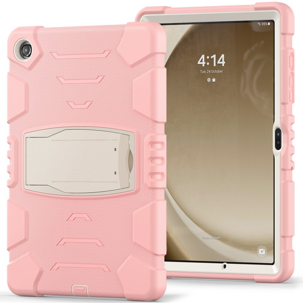 Coque hybride antichoc avec support Samsung Galaxy Tab A9 Plus, rose