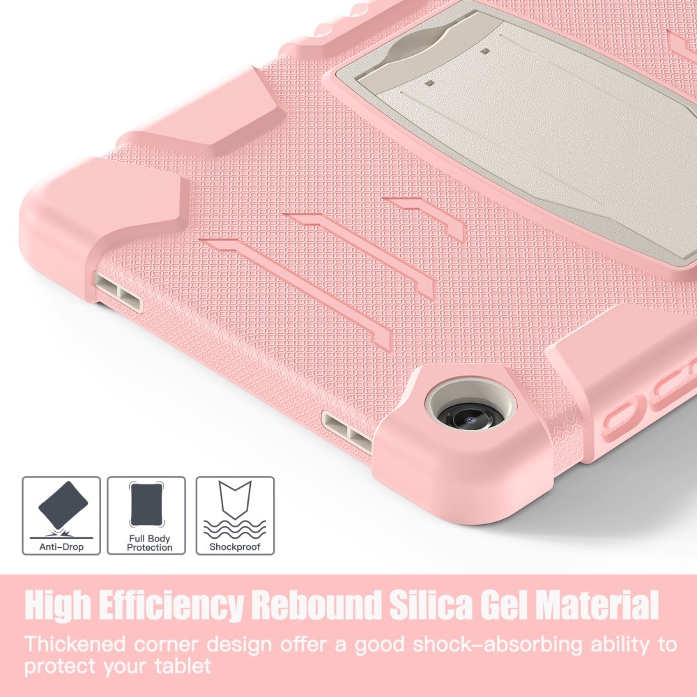 Coque hybride antichoc avec support Samsung Galaxy Tab A9 Plus, rose