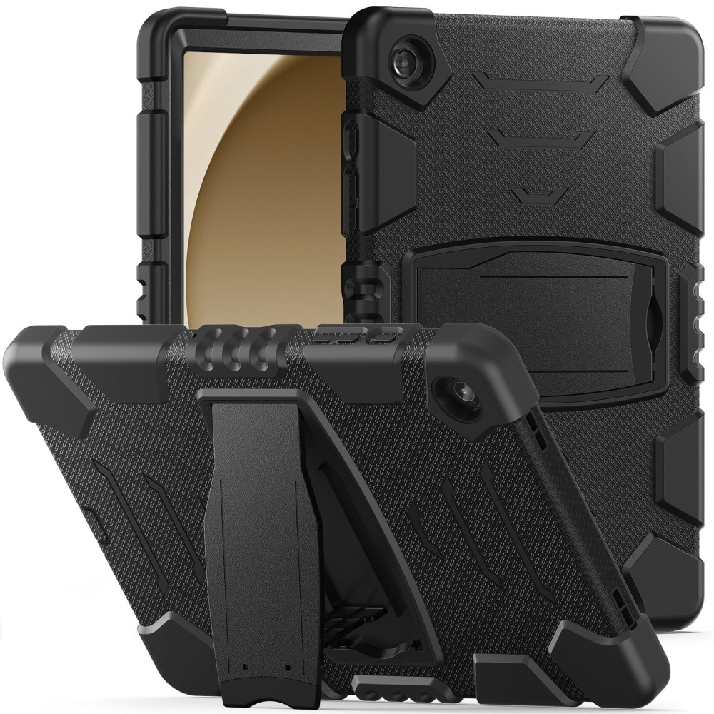 Coque hybride antichoc avec support Samsung Galaxy Tab A9 Plus, noir