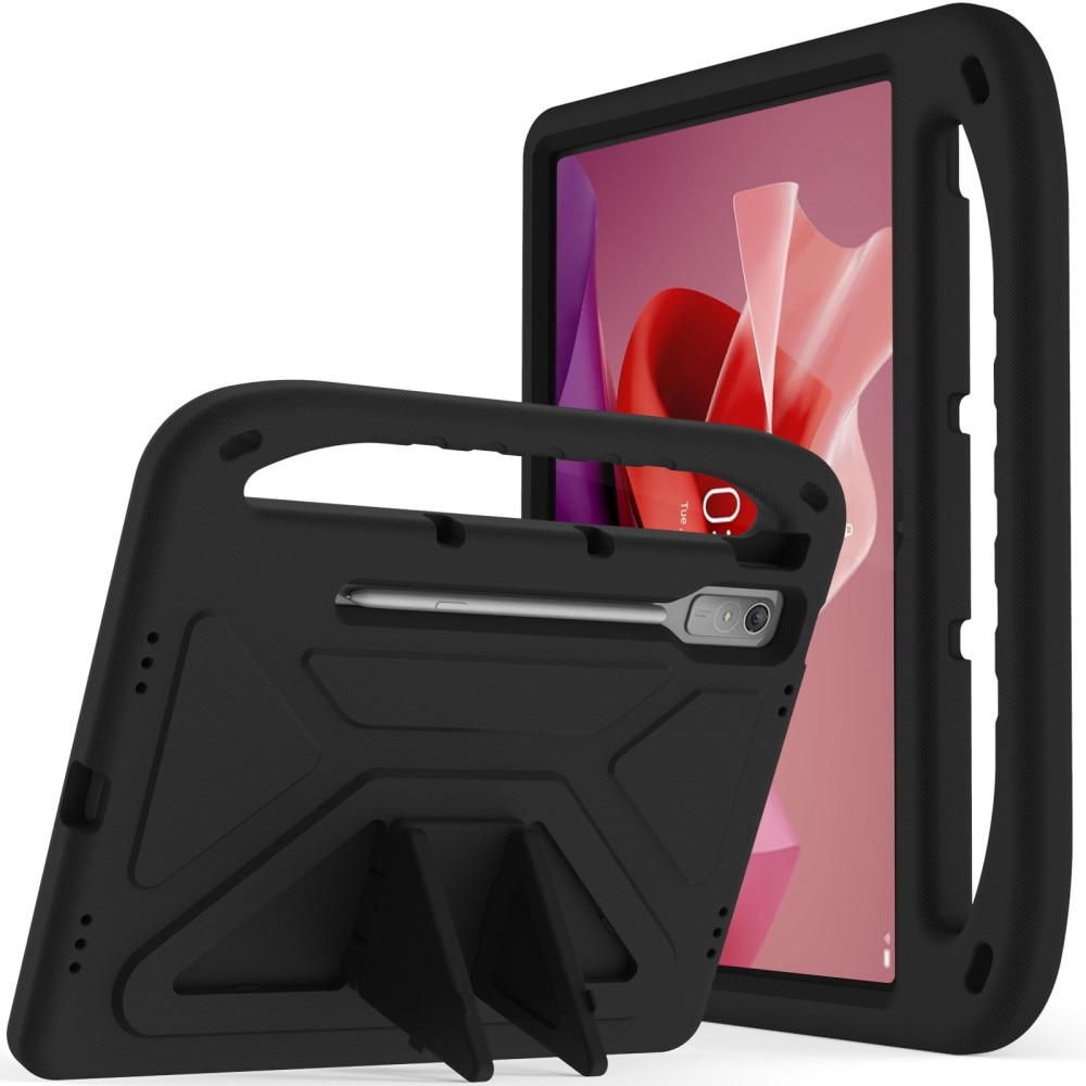 Coque EVA avec poignée pour enfants pour Lenovo Tab P12, noir