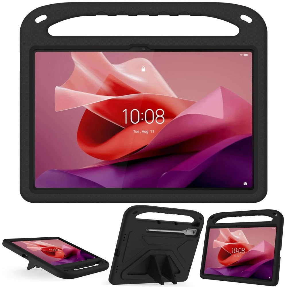 Coque EVA avec poignée pour enfants pour Lenovo Tab P12, noir