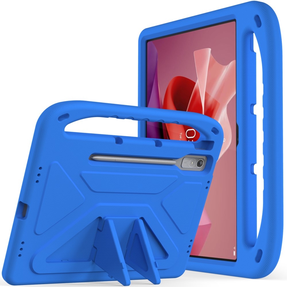 Coque EVA avec poignée pour enfants pour Lenovo Tab P12, bleu