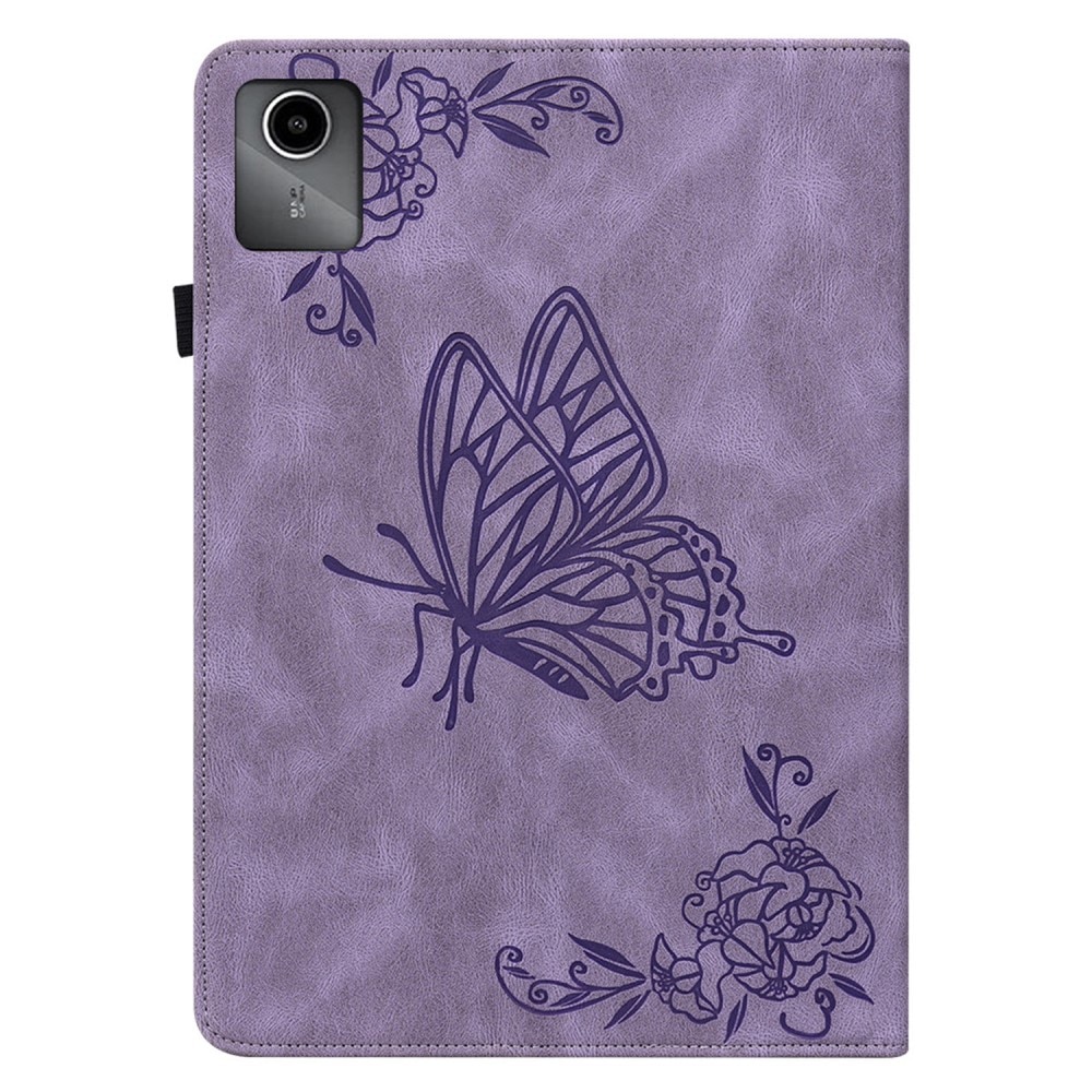 Étui en cuir avec papillons  Lenovo Tab M11 Violet