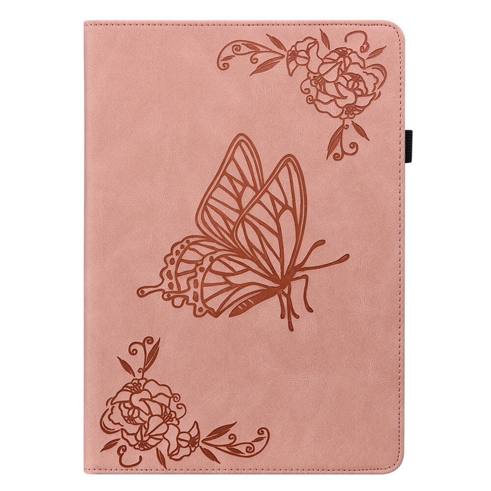 Étui en cuir avec papillons Lenovo Tab M11, rose