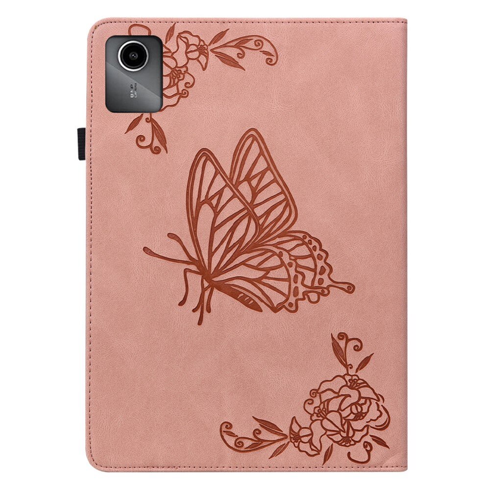 Étui en cuir avec papillons  Lenovo Tab M11 Rose