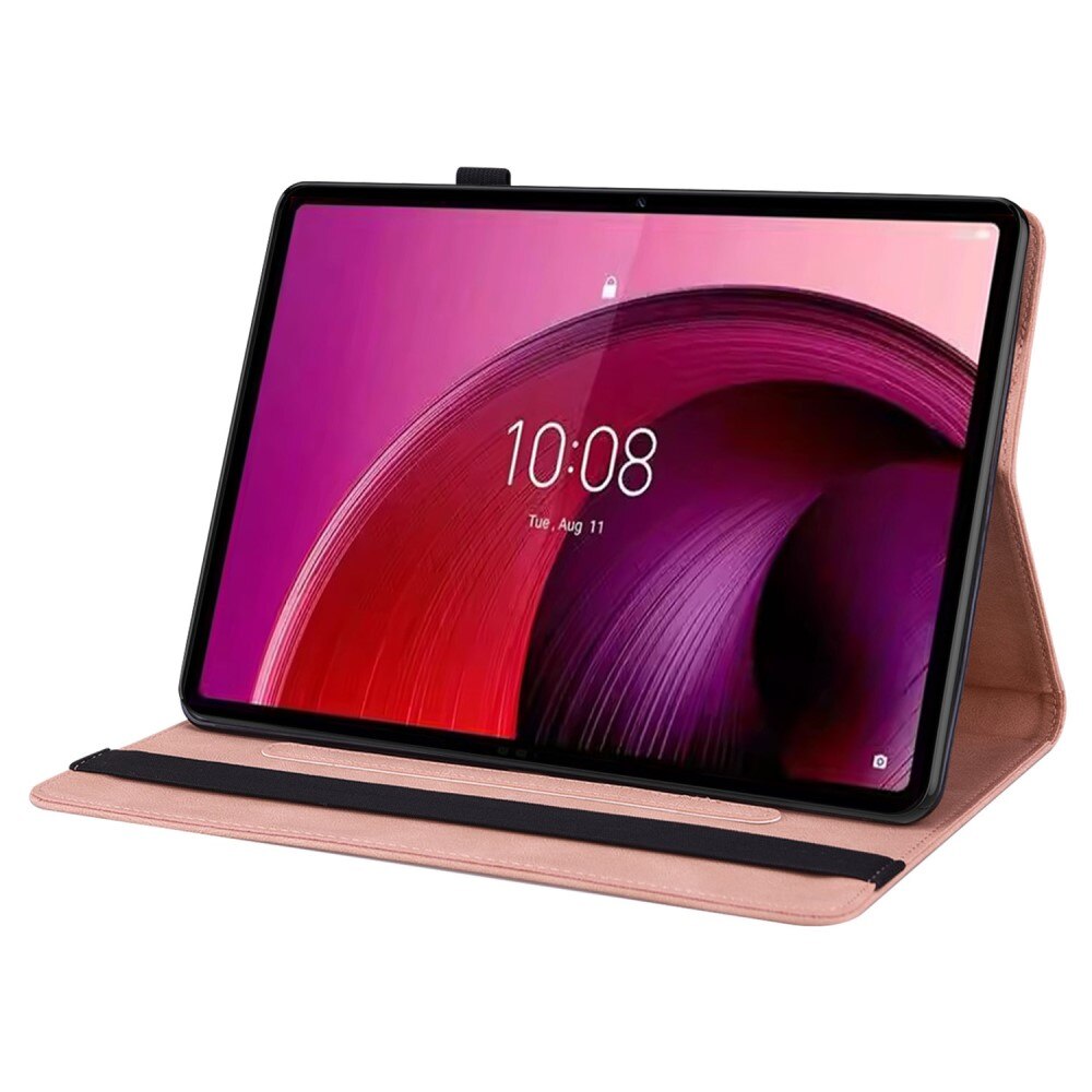 Étui en cuir avec papillons Lenovo Tab M11, rose