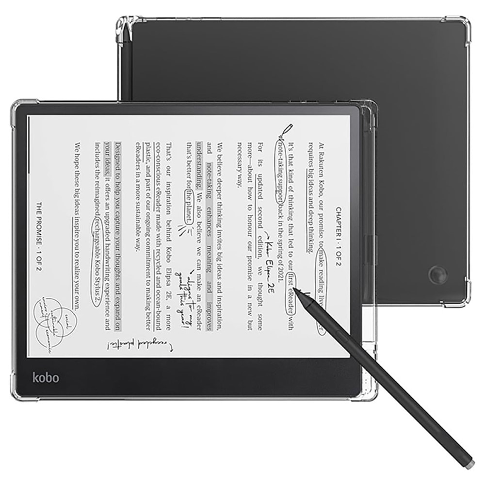 Coque avec porte-stylo Kobo Elipsa 2E, transparent