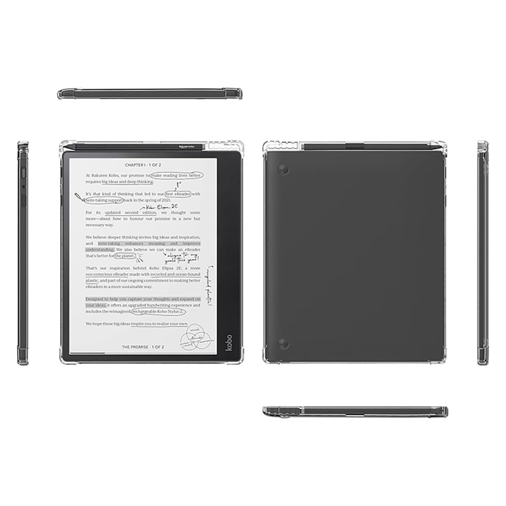 Coque avec porte-stylo Kobo Elipsa 2E, transparent