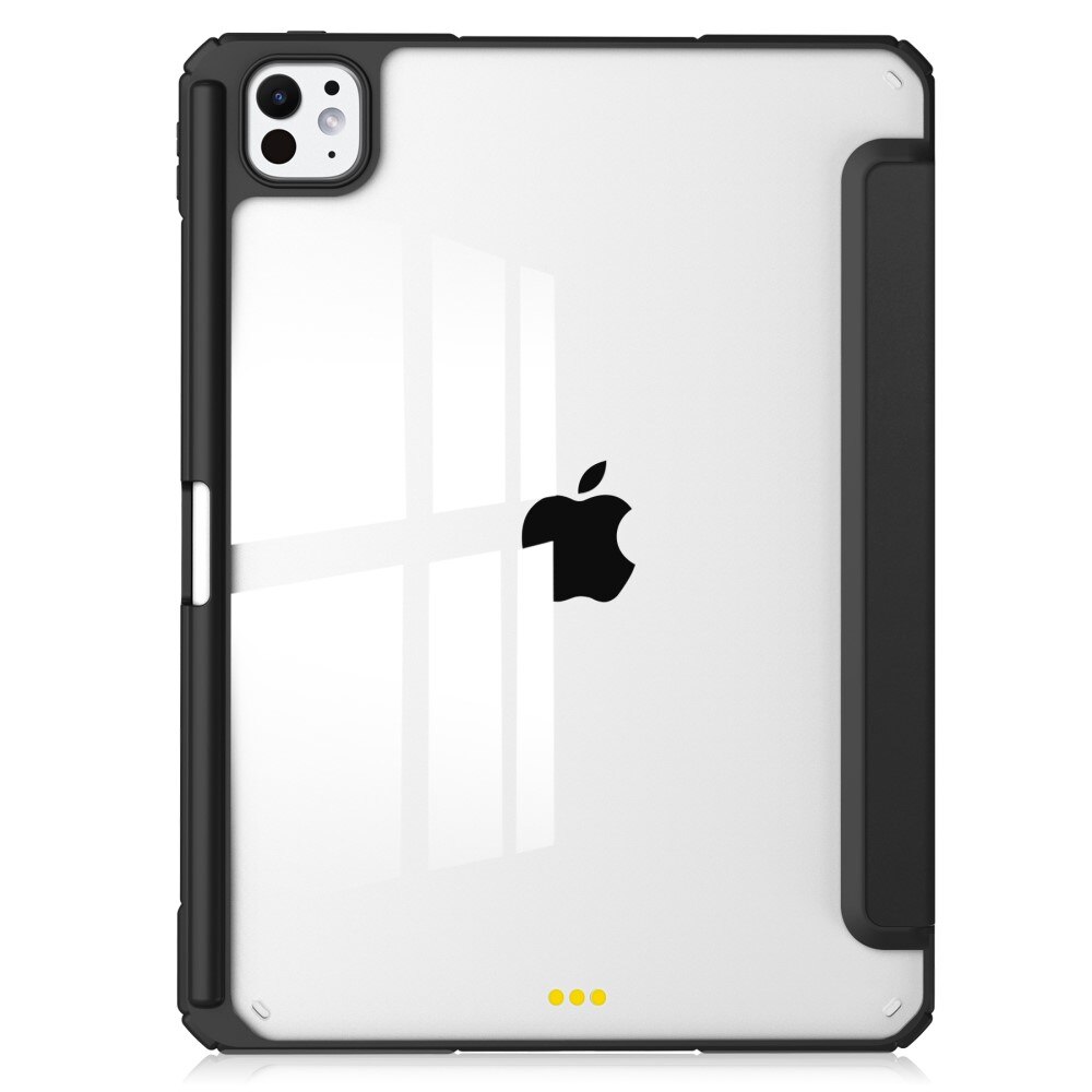 Étui Tri-Fold avec porte-stylo Apple iPad Pro 11 5th Gen (2024), Noir  / transparent