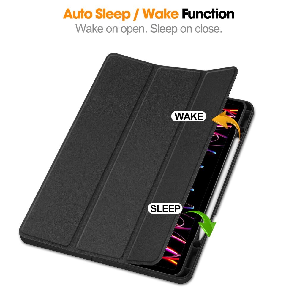 Étui Tri-Fold avec porte-stylo Apple iPad Air 13 2nd Gen (2025), noir