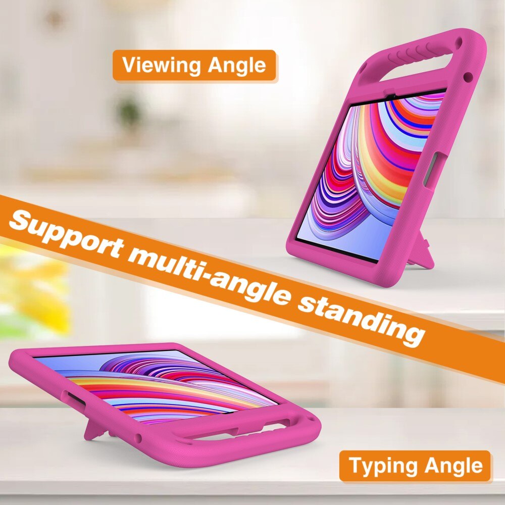 Coque EVA avec poignée pour enfants pour Xiaomi Redmi Pad Pro, rose