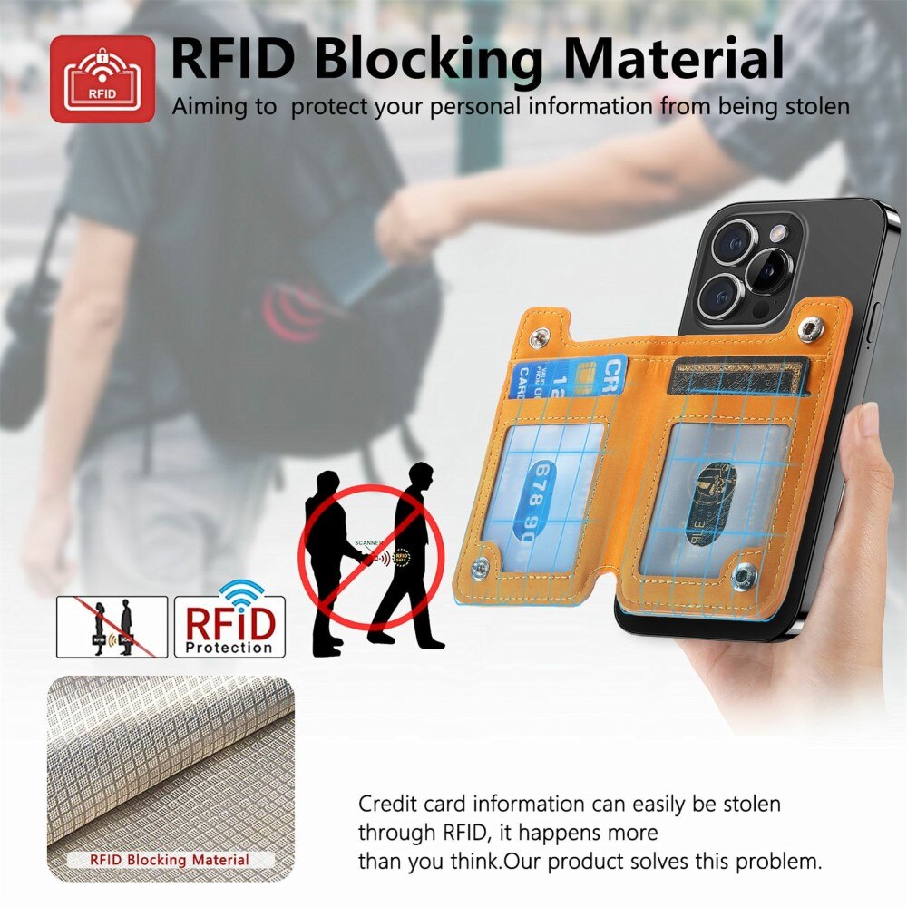 MagSafe porte-cartes RFID avec support, Orange