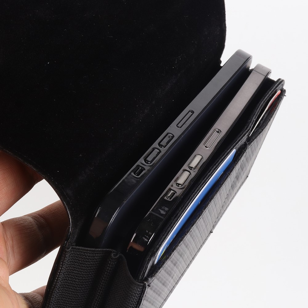 Sac-ceinture pour 2 mobiles, fibre de carbone