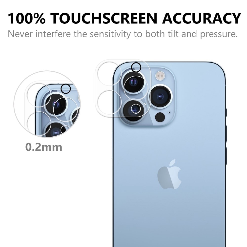 Protecteur d'objectif verre trempé iPhone 15 Pro, transparent