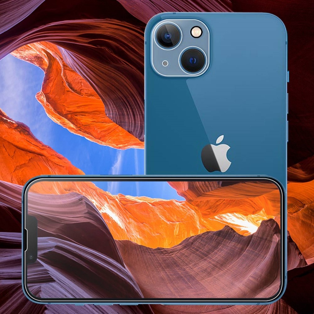 Protecteur d'écran et de caméra verre trempé iPhone 14 Plus Transparent