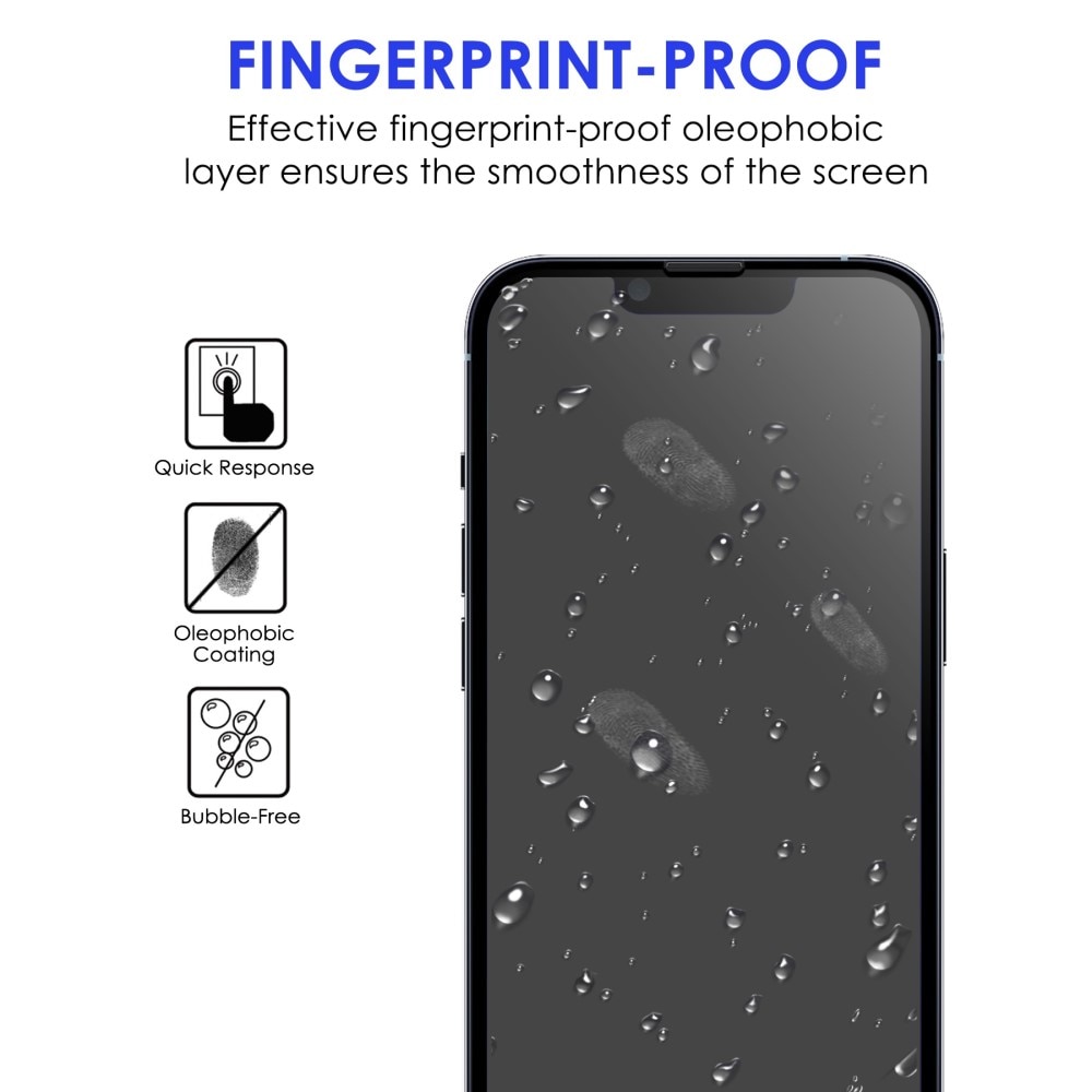 Protecteur d'écran complet verre trempé iPhone 14 Pro Noir