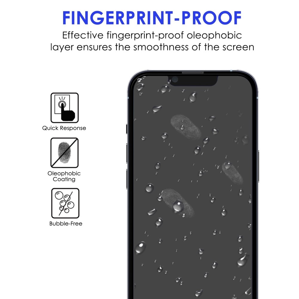 Protecteur d'écran complet verre trempé iPhone 14 Pro Max Noir