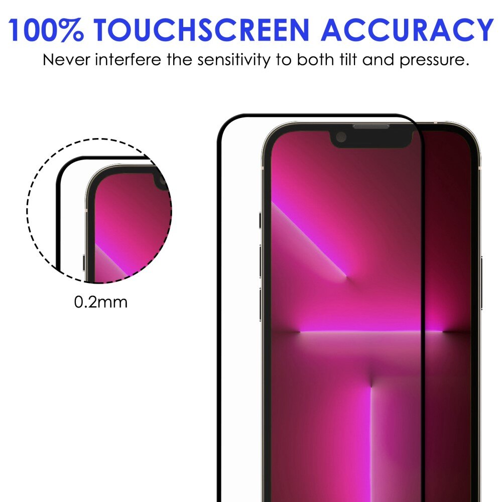Protecteur d'écran complet verre trempé iPhone 14 Pro Max Noir