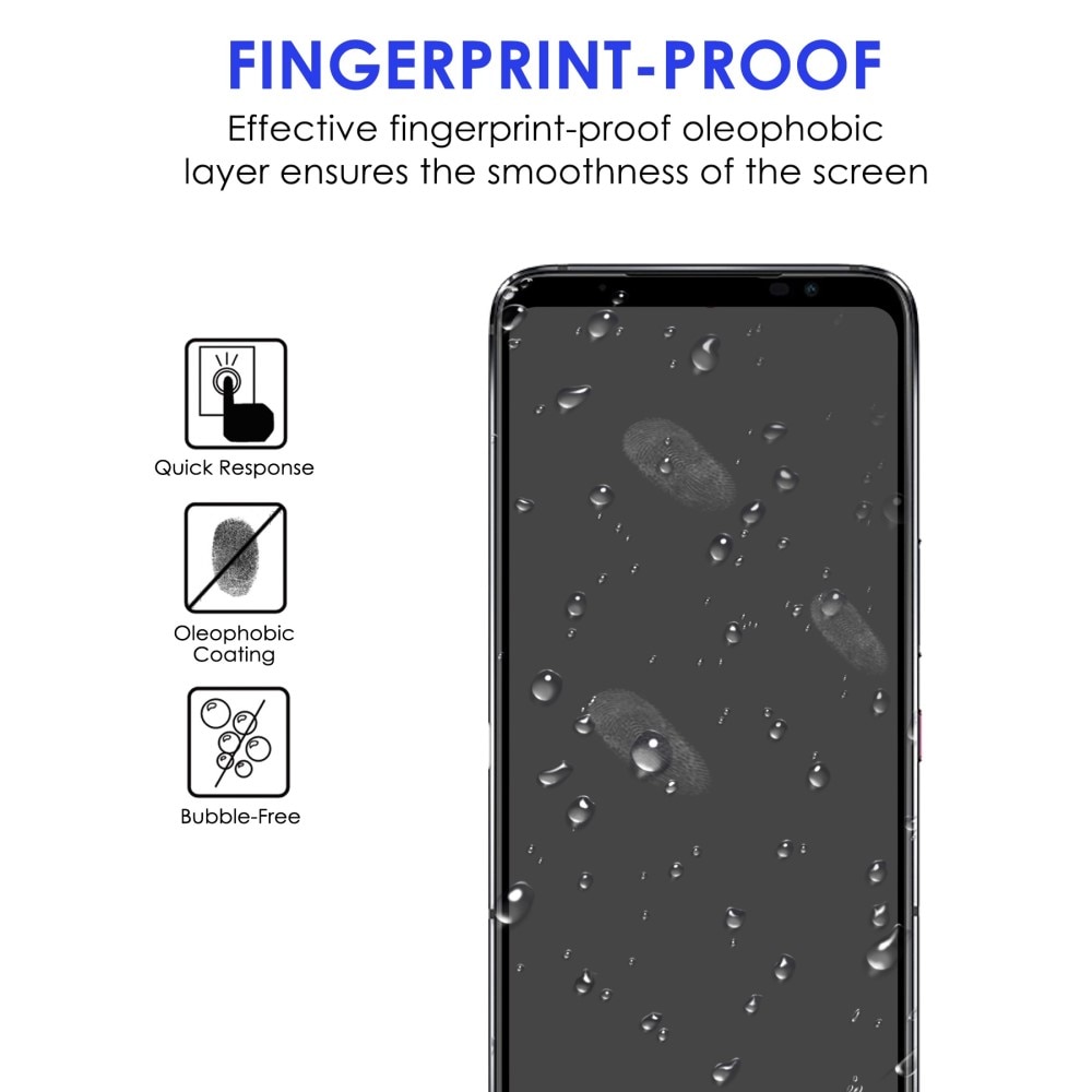 Protecteur d'écran complet verre trempé Asus ROG Phone 6 Noir