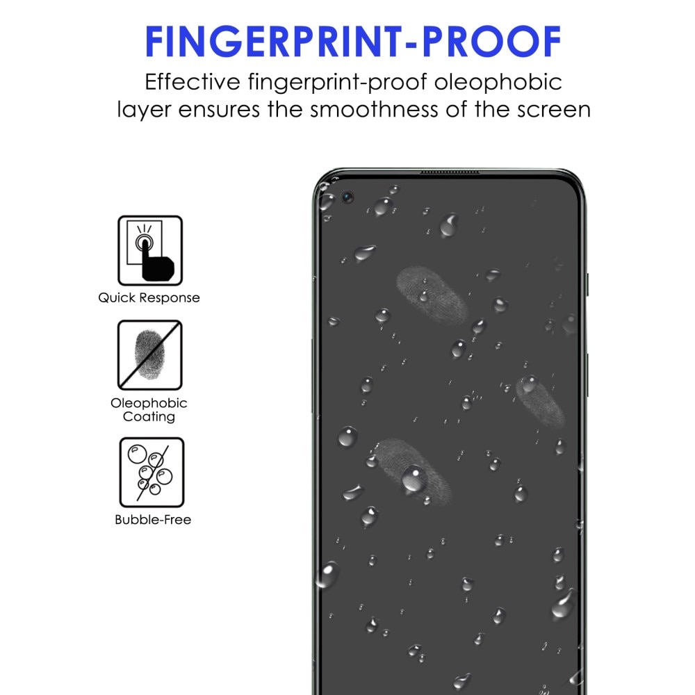 Protecteur d'écran complet verre trempé OnePlus Nord 2T 5G Noir