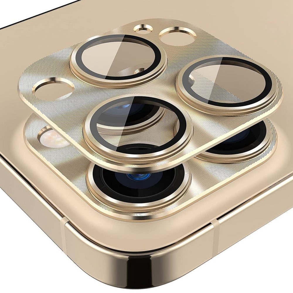 Caméra Protecteur Verre trempé Aluminium iPhone 14 Pro/14 Pro Max Or