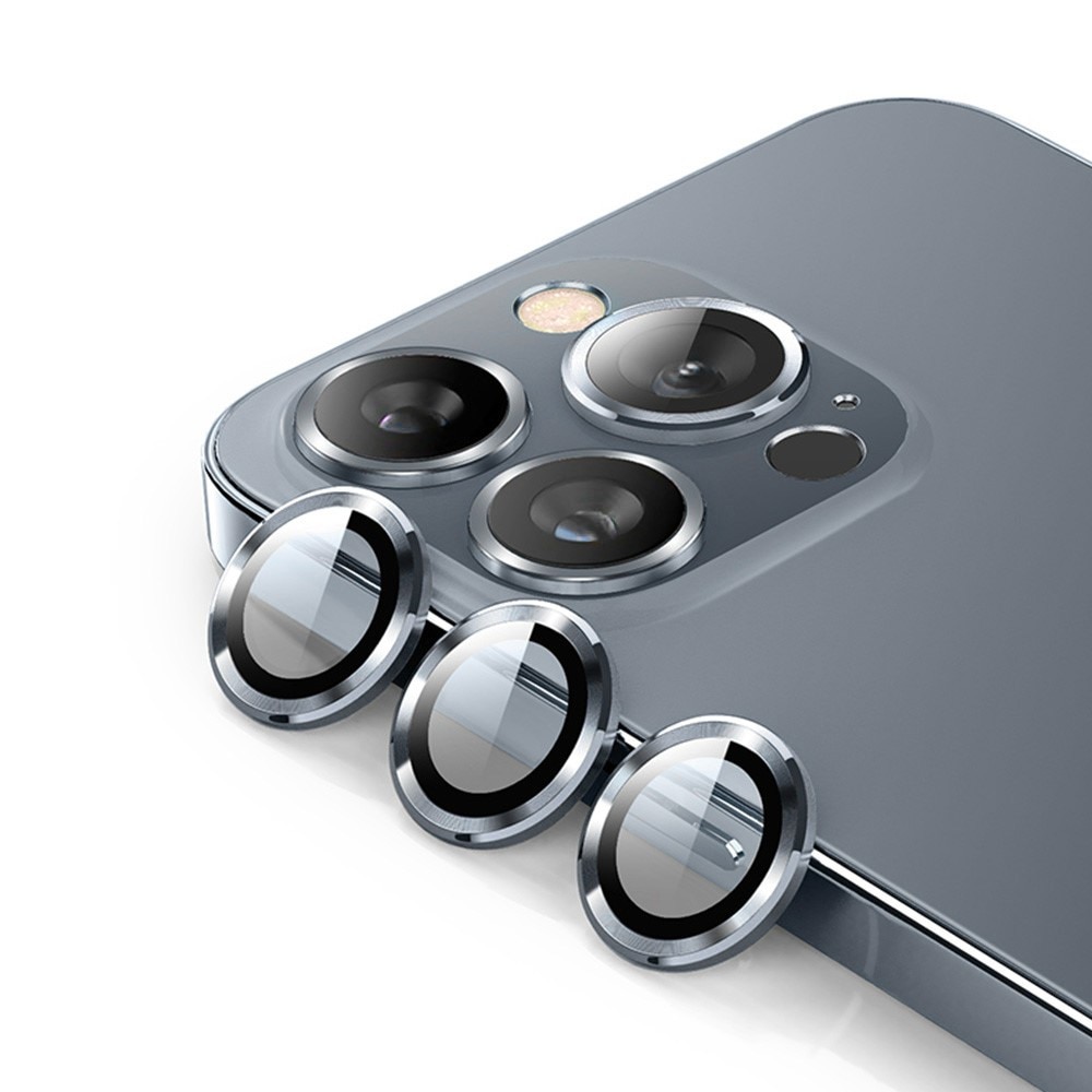 Protecteur d'objectif aluminium verre trempé iPhone 14 Pro, noir