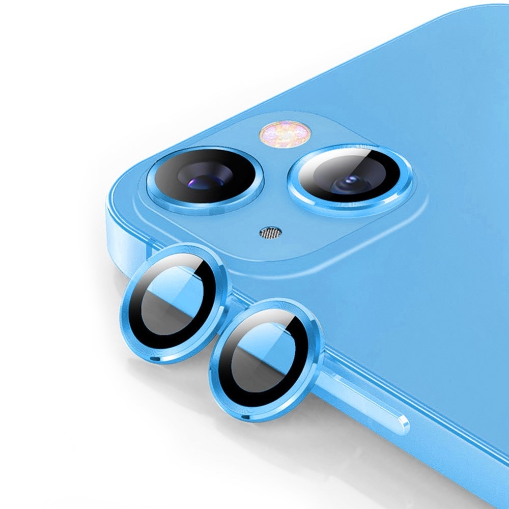 Protecteur d'objectif aluminium verre trempé iPhone 14/14 Plus Bleu