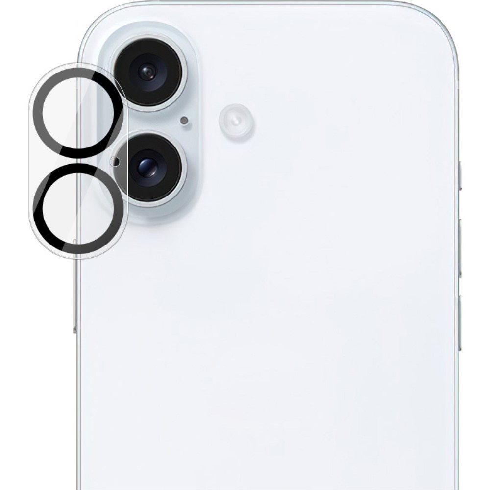 Protecteur de lentille en verre trempé 0,2 mm iPhone 16 Plus, Transparent