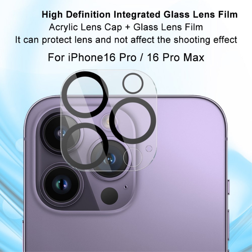 Protecteur de lentille en verre trempé 0,2 mm iPhone 16 Pro Max, Transparent