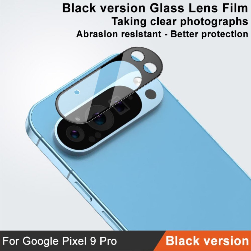 Protecteur de lentille en verre trempé 0,2 mm Google Pixel 9 Pro, Noir