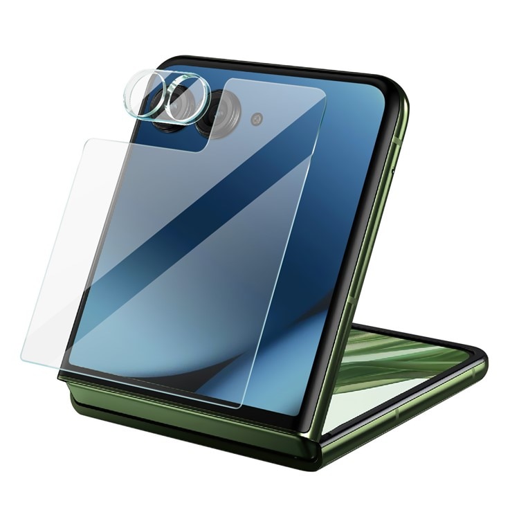 Protecteur d'objectif + Protection d'écran arriere en verre trempé Motorola Razr 60 Ultra Transparent
