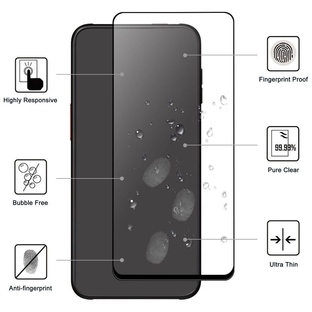 Protecteur d'écran complet verre trempé Samsung Galaxy Xcover 6 Pro Noir