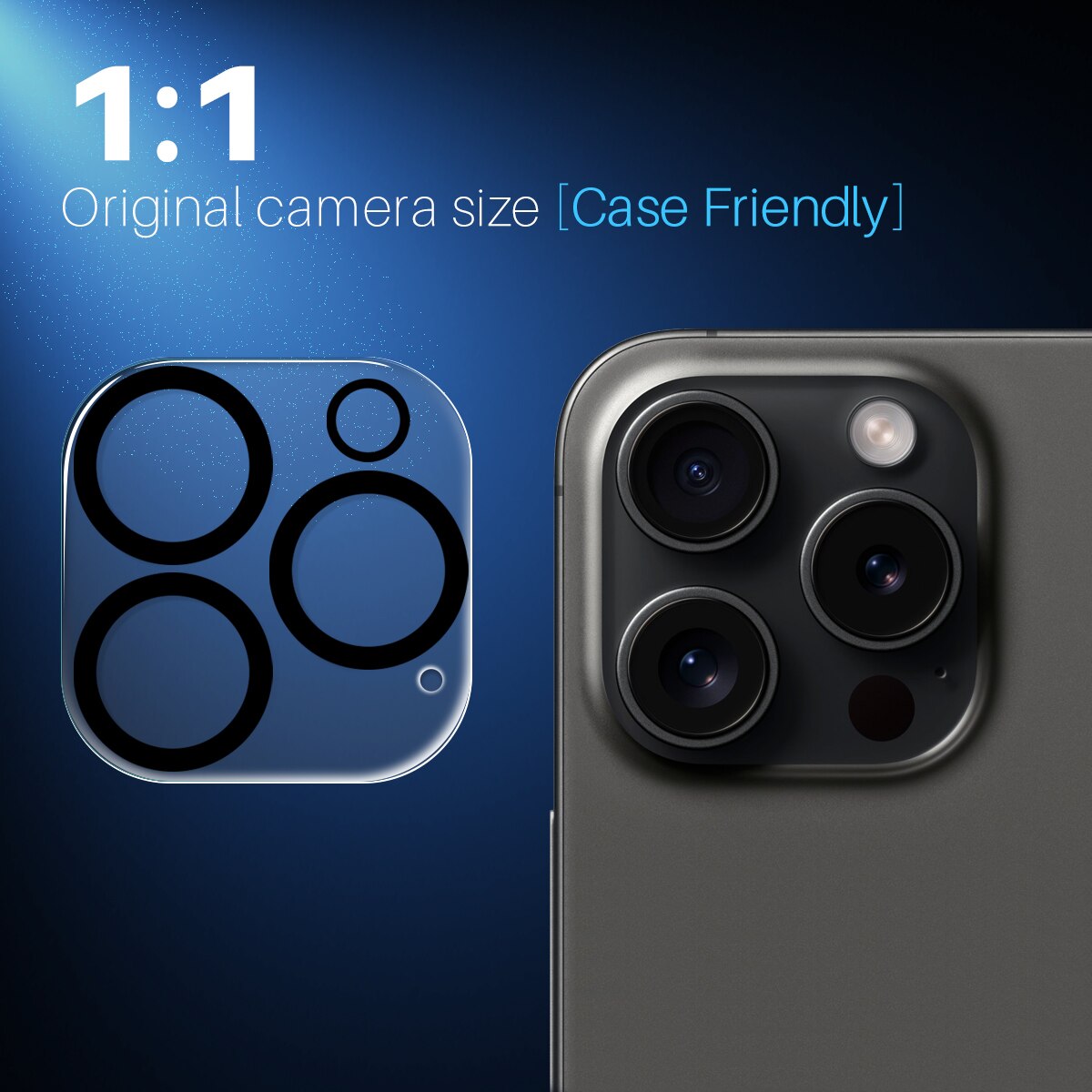 Protecteur d'objectif verre trempé iPhone 16 Pro (2 pièces)